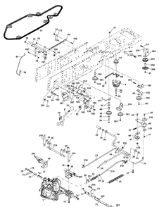 Drive Diagram and Parts List for CTH150-TWIN 2010-01 Husqvarna Lawn Tractor