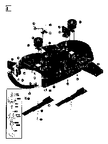 Mower Deck / Cutting Deck Diagram and Parts List for LT4140H 1995-03 Husqvarna Lawn Tractor