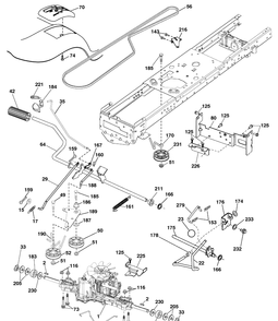 Drive Diagram and Parts List for YTH2042 (96043010601)(2010-02) Husqvarna Lawn Mower
