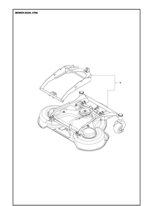 94cm Cutting Deck 3 Diagram and Parts List for R418TS  Husqvarna Lawn Mower