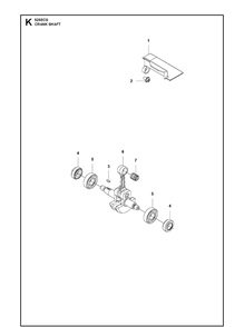 Crankshaft Diagram and Parts List for 525ECS  Husqvarna Edger