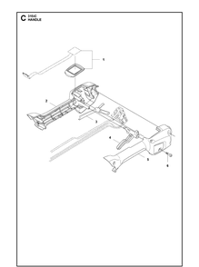 Handle Diagram and Parts List for 315IC  Husqvarna Edger