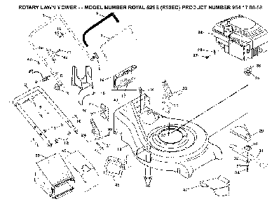 Frame And Engine Diagram and Parts List for R52EC (954170058)(2003-01) Husqvarna Lawn Mower