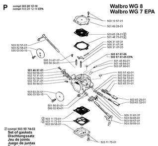 Carburetor Details 2 Diagram and Parts List for 3120 20000600001-20013500000 Husqvarna Chainsaw