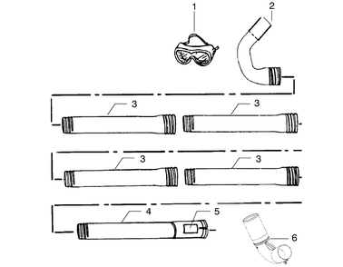 Hva Gutter Kit Diagram and Parts List for 125B 2009-05 Husqvarna Leaf Blower / Vacuum