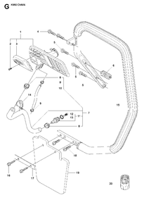 Handle Diagram and Parts List for K950CHAIN 2007-01 Husqvarna Circular Saw