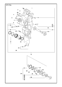 Chassis / Frame Diagram and Parts List for K970IIRING 2015-03 Husqvarna Circular Saw