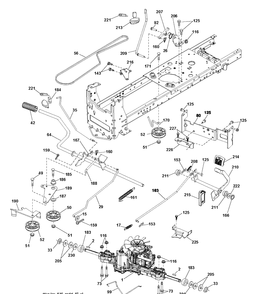Drive Diagram and Parts List for YTH22V46 (96043016100)(2012-09) Husqvarna Lawn Tractor