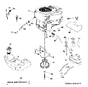 Engine Diagram and Parts List for 96043027700  Husqvarna Lawn Tractor