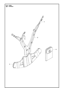 Harness 2 Diagram and Parts List for 253RB 20101000001-20182200000 Husqvarna Brush Cutter