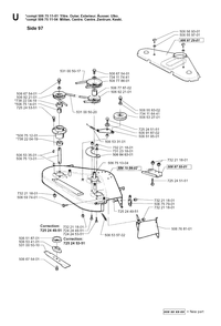 97cm Cutting Deck 2 Diagram and Parts List for R16H 1999-02 Husqvarna Lawn Tractor