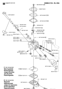 Carburetor Diagram and Parts List for 326HD60 (X-SERIES)(20062700001-20082200000) Husqvarna Hedge Trimmer