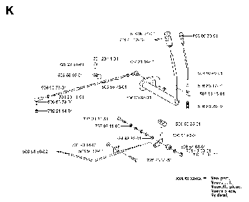 Controls Diagram and Parts List for RIDER11BIOCLIP (953519901)(2004-01) Husqvarna Lawn Tractor