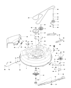 Mower Deck / Cutting Deck Diagram and Parts List for RZ3016 (96661230102)(2013-05) Husqvarna Lawn Mower