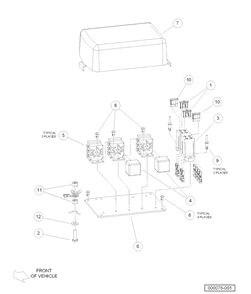 Electrical Component Box, Gasoline Vehicles Diagram and Parts List for HUV4421GXP 2006-11 Husqvarna Lawn Tractor