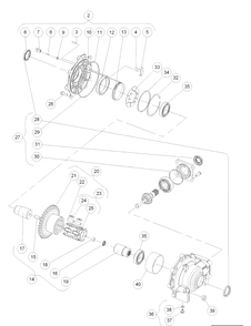 Front Differential (Output Components) Diagram and Parts List for HUV4421DXP 2006-11 Husqvarna Lawn Tractor
