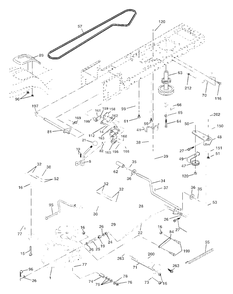 Drive Diagram and Parts List for LTH2042 (954571953-A)(2003-12) Husqvarna Lawn Tractor