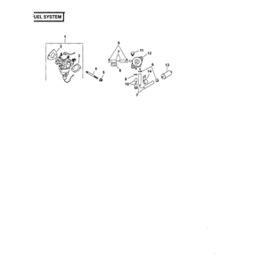 Engine >> Fuel System Diagram and Parts List for YTS4500  Husqvarna Lawn Tractor
