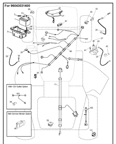Electrical 2 Diagram and Parts List for TS142  Husqvarna Lawn Tractor