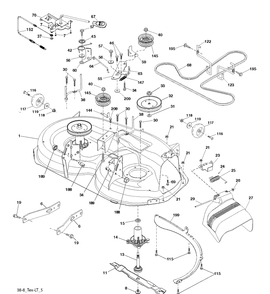 Mower Deck / Cutting Deck Diagram and Parts List for LTH18538 (96043013102)(2011-6) Husqvarna Lawn Tractor