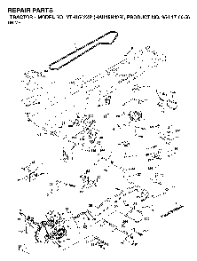 Drive Diagram and Parts List for YTH1542XP (HAU15H42B, 954170056)(2003-01) Husqvarna Lawn Tractor