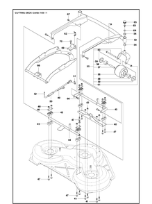 103cm Cutting Deck Diagram and Parts List for COMBI103 (R300SERIES)(2019-01) Husqvarna Lawn Mower