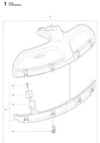 Accessories Diagram and Parts List for 253RJ 20091400001-20113200000 Husqvarna Brush Cutter