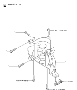 Crankcase Diagram and Parts List for 325HS99 (X-SERIES)(20063600001-20081800000) Husqvarna Hedge Trimmer
