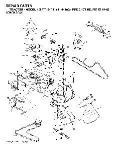 Mower Deck / Cutting Deck Diagram and Parts List for YTH2148C (954571960)(2004-03) Husqvarna Lawn Tractor