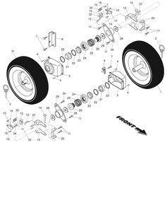 Wheels / Decals 1 Diagram and Parts List for 1130SBE (96193001704)(2007-12) Husqvarna Snow Blower