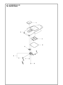 Center Consol Diagram and Parts List for 520 2020 Husqvarna Lawn Mower