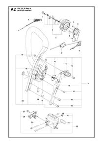 Part Location Diagram of 582014902 Husqvarna Handle System