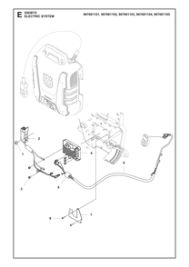 Electrical Diagram and Parts List for 550IBTXBT  Husqvarna Leaf Blower / Vacuum
