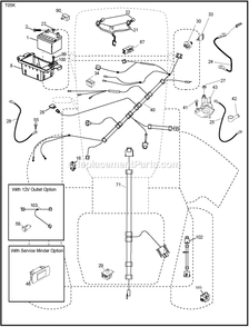 Electrical Diagram and Parts List for TS142K  Husqvarna Lawn Tractor