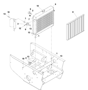 Radiator Diagram and Parts List for BZ6127 (BAM)(2005-01) Husqvarna Lawn Mower