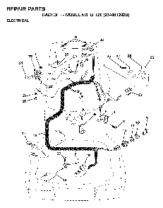 Electrical Diagram and Parts List for LR120 (954001242B)(1995-02) Husqvarna Lawn Tractor