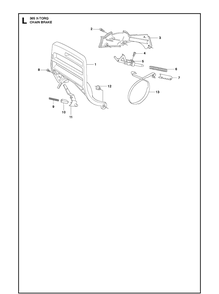 Chain Brake 6 Diagram and Parts List for 365 X-TORQ Husqvarna Chainsaw