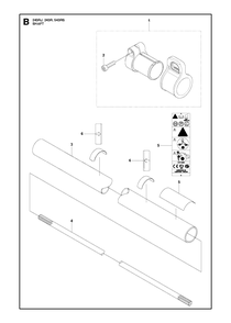 Shaft Diagram and Parts List for 243RJ 20182200001 & Above Husqvarna Trimmer