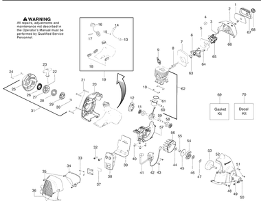 Engine Diagram and Parts List for 128CD (545192149)(2009-08) Husqvarna Trimmer