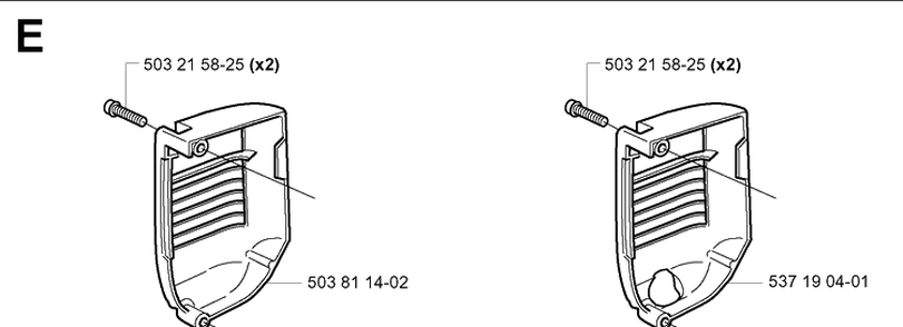 Muffler Cover Diagram and Parts List for 334T 20040100001-20051000000 Husqvarna Chainsaw