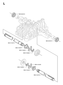 Shaft Diagram and Parts List for K66M 2004 Husqvarna Engine