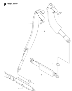 Harness Diagram and Parts List for 180BF 20084000001-Current Husqvarna Leaf Blower / Vacuum