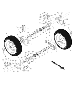 Wheels / Decals 1 Diagram and Parts List for 10527SBE (96193001605)(2008-01) Husqvarna Snow Blower