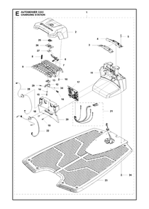 Charging Station Diagram and Parts List for 330X 2013-06 Husqvarna Lawn Mower