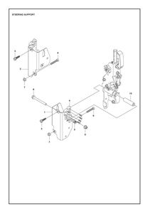 Steering Diagram and Parts List for XCITETMZ345 Z350 Husqvarna Lawn Tractor