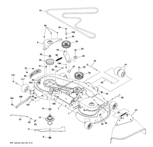 Mower Deck / Cutting Deck Diagram and Parts List for TS354XD (96043032100)(2019-09) Husqvarna Lawn Tractor