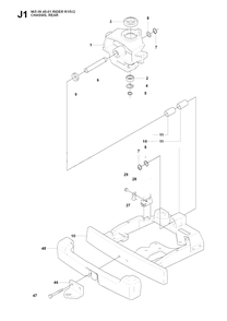 Transmission 3 Diagram and Parts List for R15-V2 (965094501)(2007-01) Husqvarna Lawn Tractor