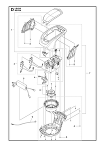 Motor Diagram and Parts List for LE121P 2018 Husqvarna Lawn Mower