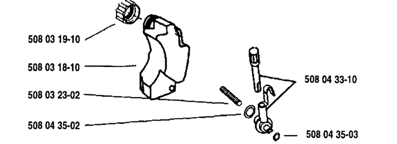 Oil Tank Diagram and Parts List for ELECTRIC1400 1995-09 Husqvarna Chainsaw