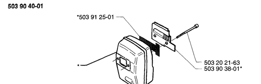 Muffler Diagram and Parts List for 225LD 1997-02 Husqvarna Brush Cutter